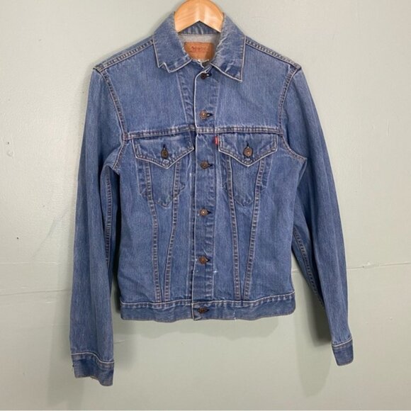 Levi’s Custom Aztec Native Embroidery Jeans Jacket Eagle Sz Small‎ - Picture 2 of 8